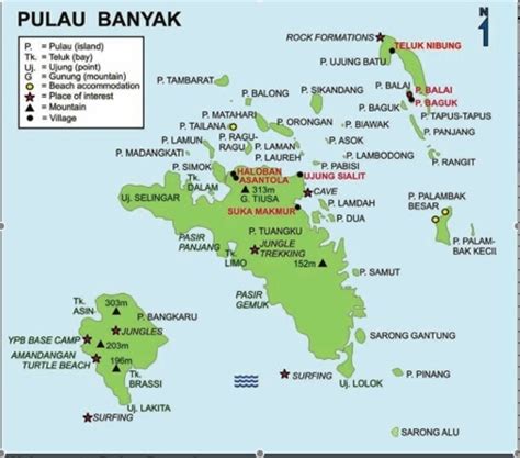 banyak islands map indonesia